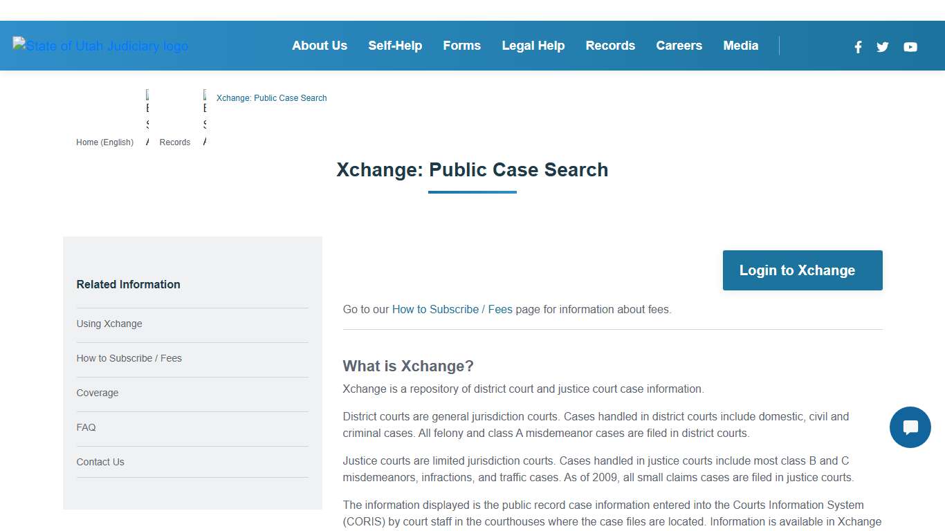 Xchange: Public Case Search